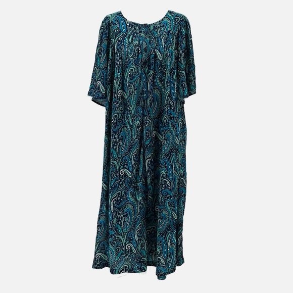 Go Softly Patio Dresses Go Softly Woman Paisley Print House Dress